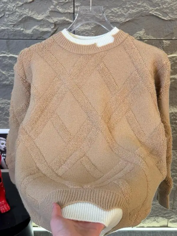 

Высококачественный мужской свитер с круглым вырезом и длинными рукавами, модный базовый слой, осенне-зимняя повседневная одежда