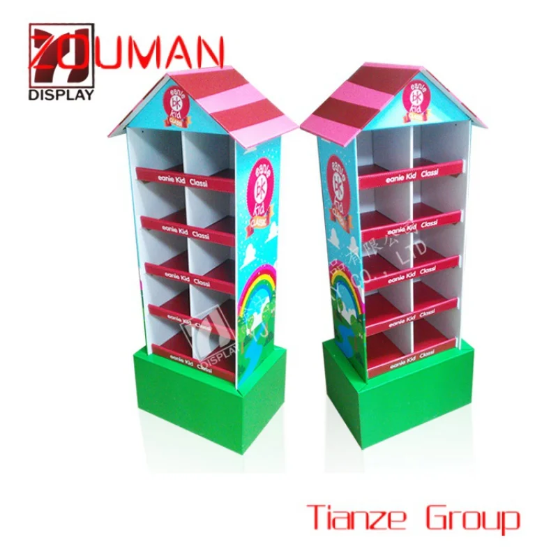 Custom , Digital printing display pallet children's toy storage paper shells stand