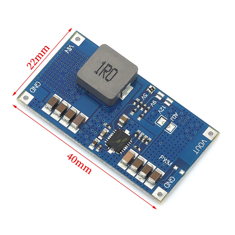 TPS61088 5/9/12V High Power Li-ion Battery Boost DC-DC Power Module 10A Current 1MHz Frequency