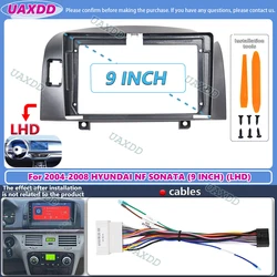 For 2004-2008 Hyundai NF SONATA 9inch Car stereo radio Android frame panel fascia cable MP5 harness adapter multimedia dashboard