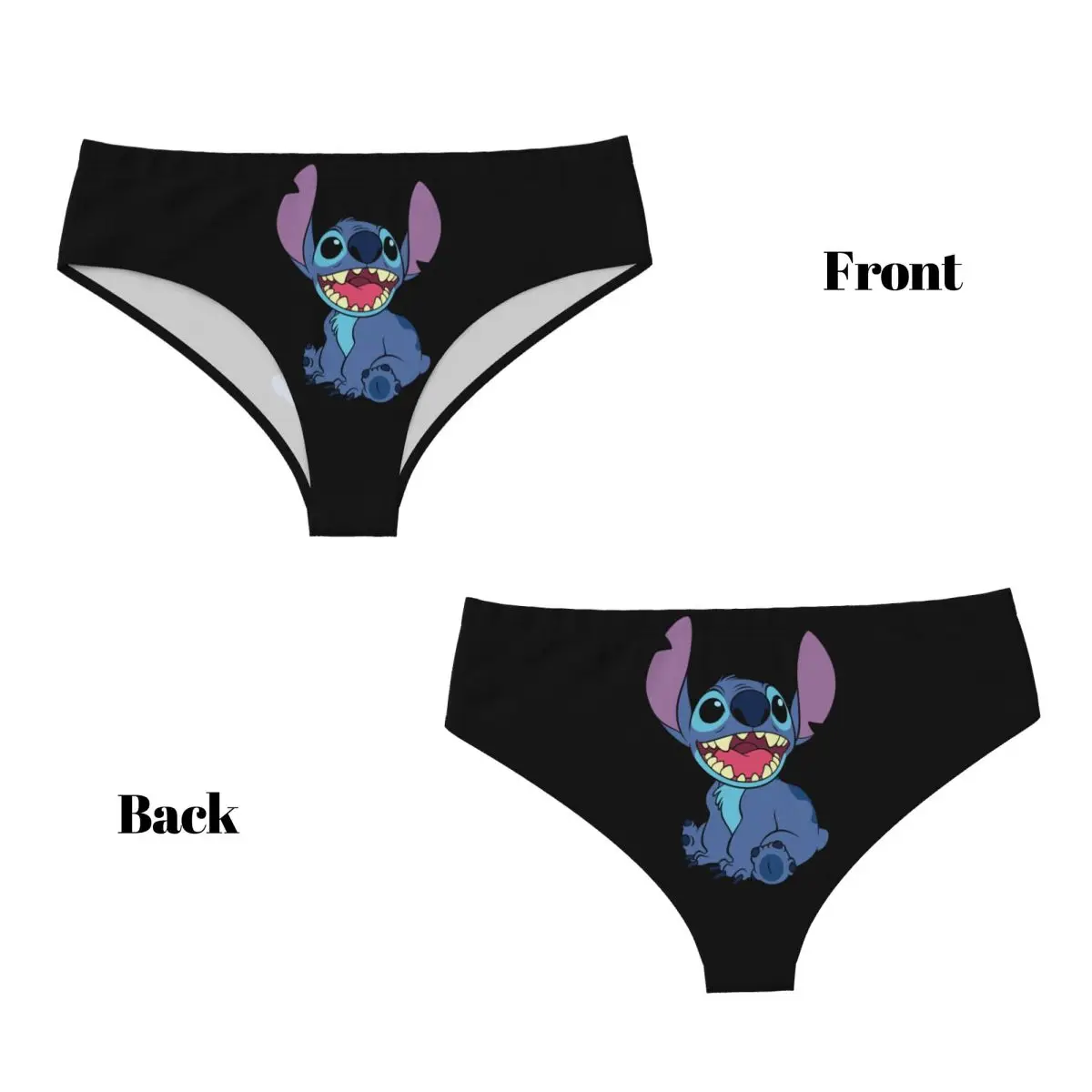 Custom Cute Stitch Brief Panties Womens Breathable Kawaii Underwear