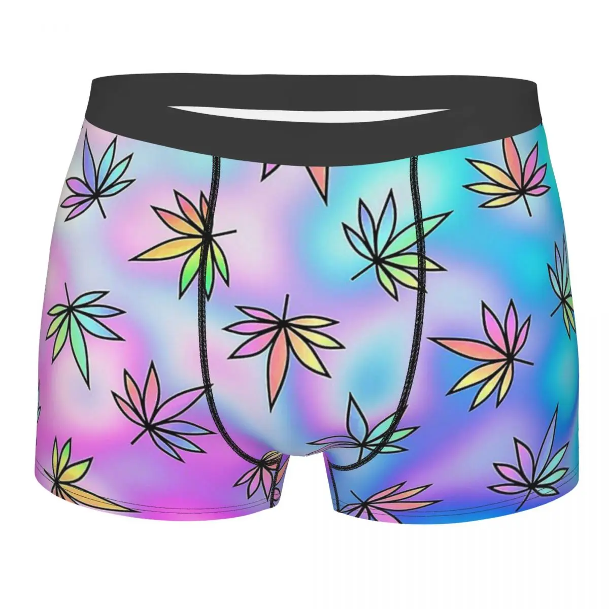 

Cascading Marijuana Weed Leaf Leaves Underpants Cotton Panties Men's Underwear Print Shorts Boxer Briefs