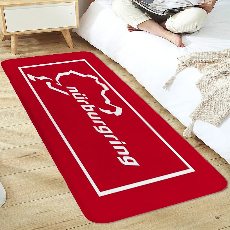 Carpet for Bedroom N-Nurburgrings Living Room Bathroom Foot Mat Anti Slip Custom Kitchen Treadmill Rugs Modern Home Decoration