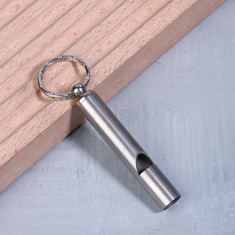 High Quality 304 Stainless Steel Emergency Whistle Safety Whistle Keychain For Team Sports Outdoor Hiking Camping Survival