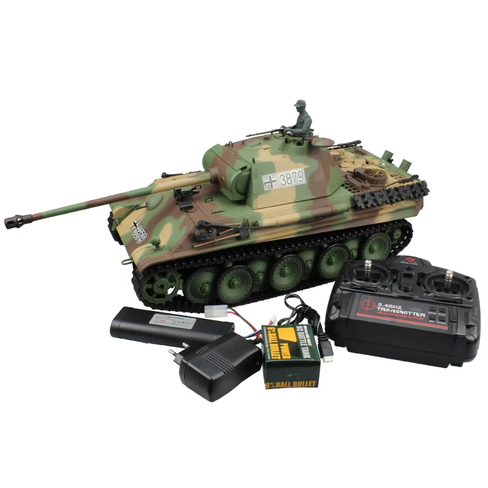 

Радиоуправляемая модель танка Вермахта Panther Type G 2.4G 1/16 с эффектами стрельбы, дыма и звука, времен Второй мировой войны, подарок-игрушка