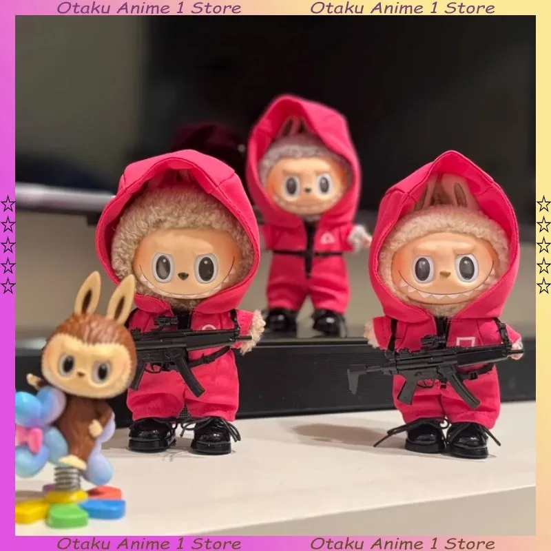 Heißer Labubu Kleidung Lustige Meeresfrüchte Spiel Serie Puppe Kleidung Teilnehmer Organizer Casual Outfits Mini Plüsch Puppe Zubehör