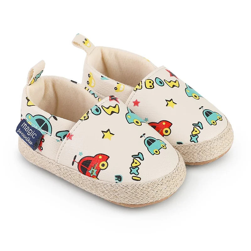 Baby Shoes Cartoon Print Soft First Walkers Newborn Girls Boys Anti-slip Flats Toddler Kids Sneakers Casual Infant Shoes