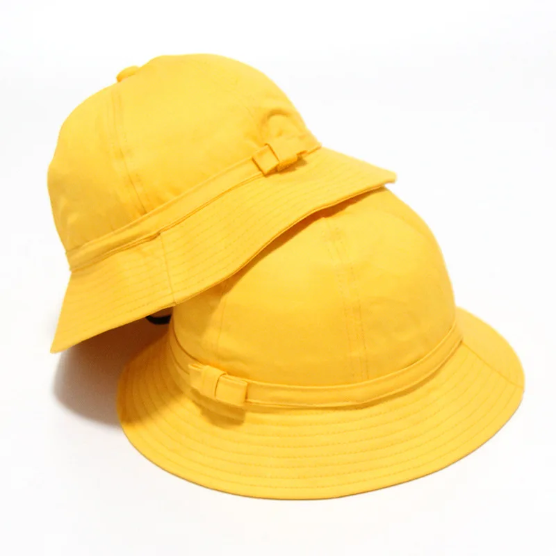 Topi kuning topi nelayan taman kanak-kanak topi anak-anak topi bayi properti fotografi baru lahir pelajar untuk anak perempuan Caps Детская