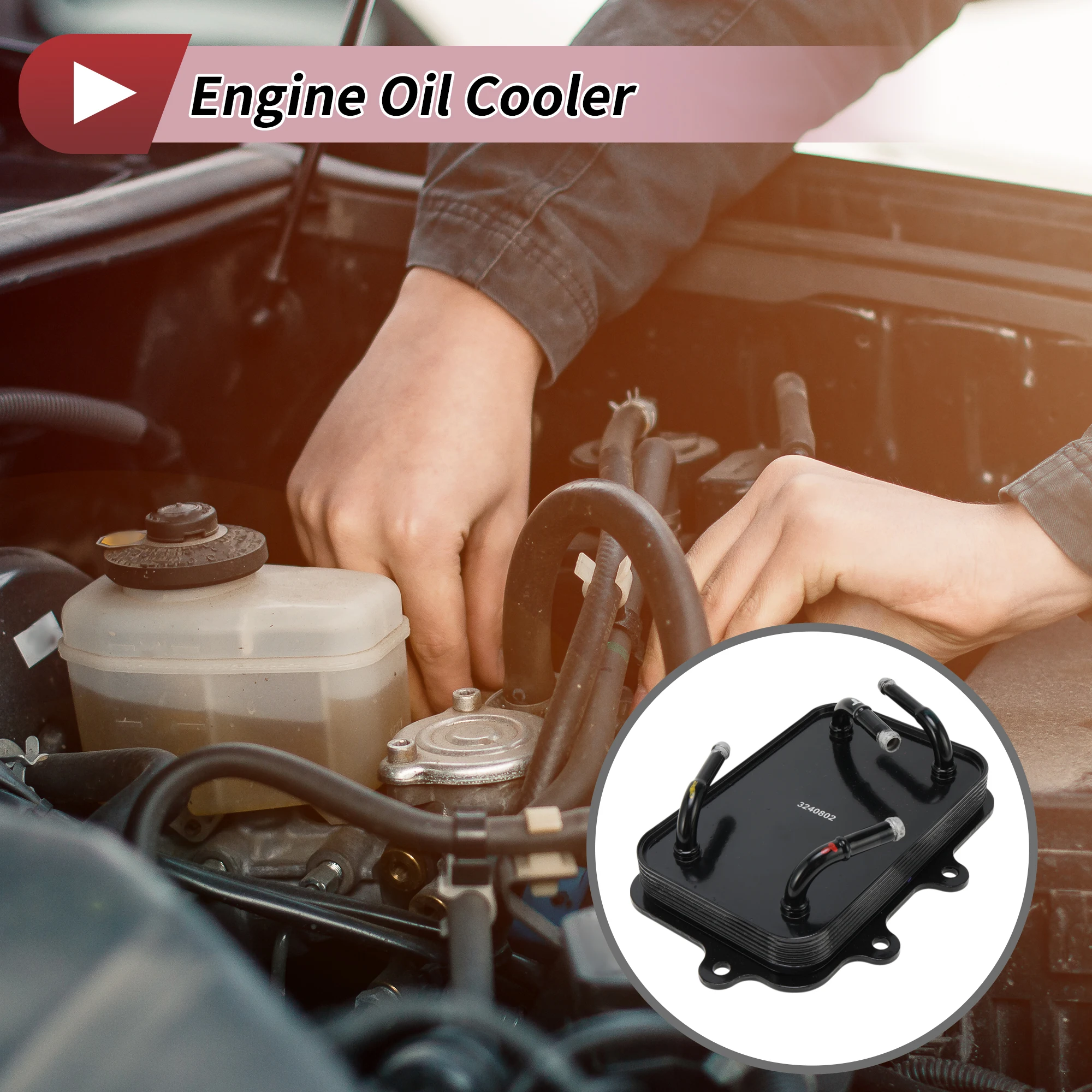 

UXCELL Engine Oil Cooler No.256204R000 Transmission Oil Cooler Trans Cooler 1 Pcs