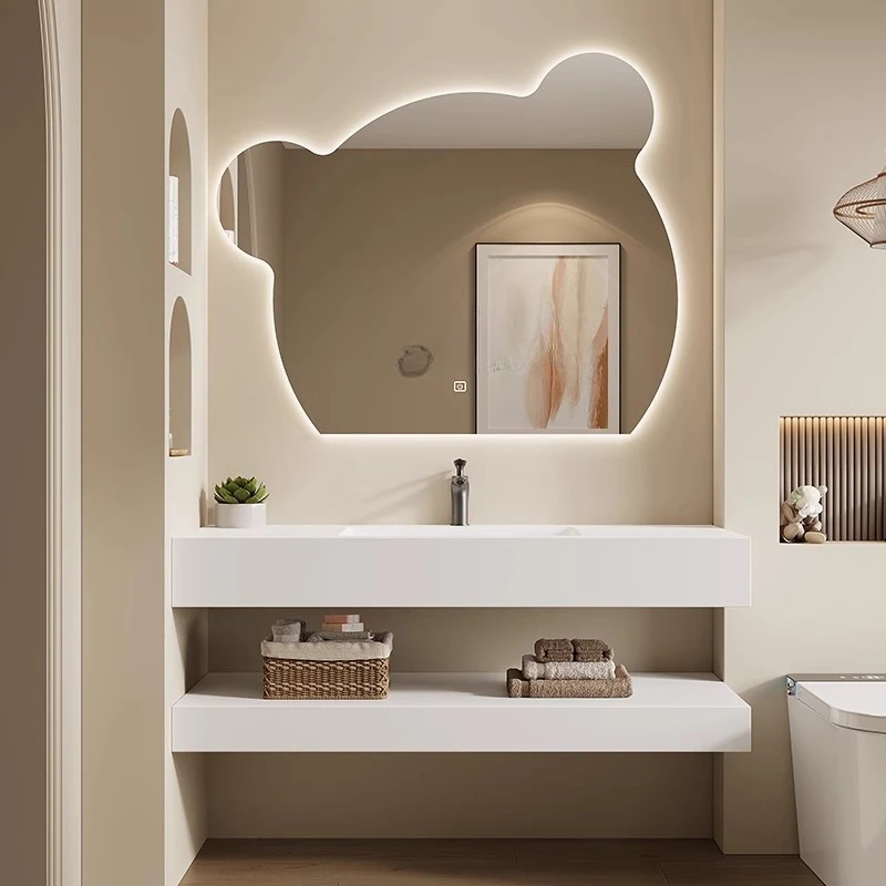 Gabinete de baño pequeño blanco, partición de esquina de exhibición de almacenamiento, gabinete de baño de plantas, Gabinete de maquillaje de China, muebles de moda