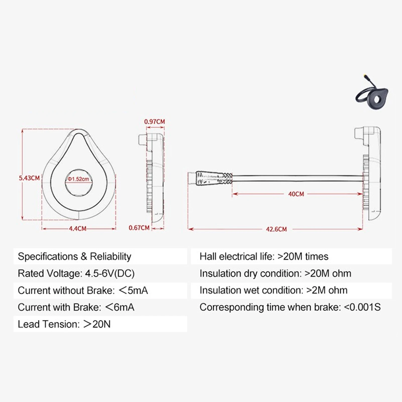 Pedal Assistant Sensor Waterproof Interface 12 Magnets High Accuracy Electric Bikes Sensor Easy Installation for Electric Bike