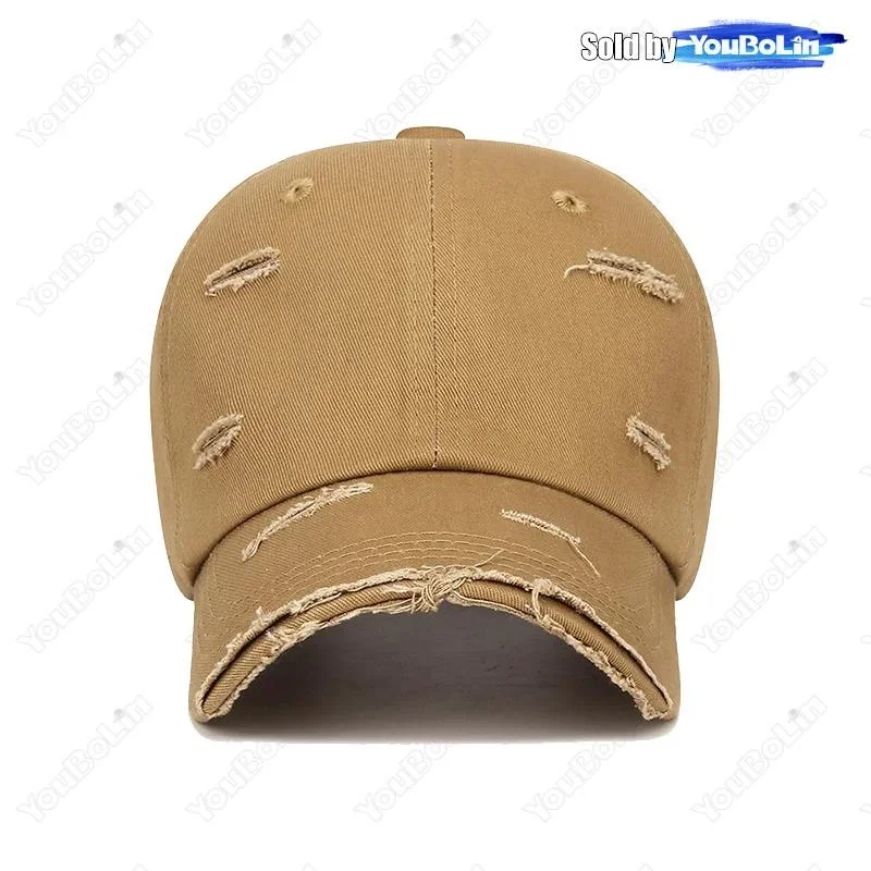 Универсальная бейсболка в корейском стиле с новой дыркой для мужчин и женщин, индивидуальная однотонная хлопковая повседневная шляпа от солнца с летающим краем