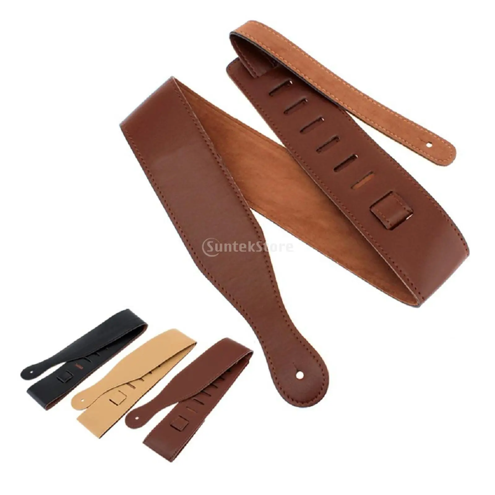 

Luxurious Style Soft Leather Guitar Straps Acoustic Guitar Belt 3 Colors