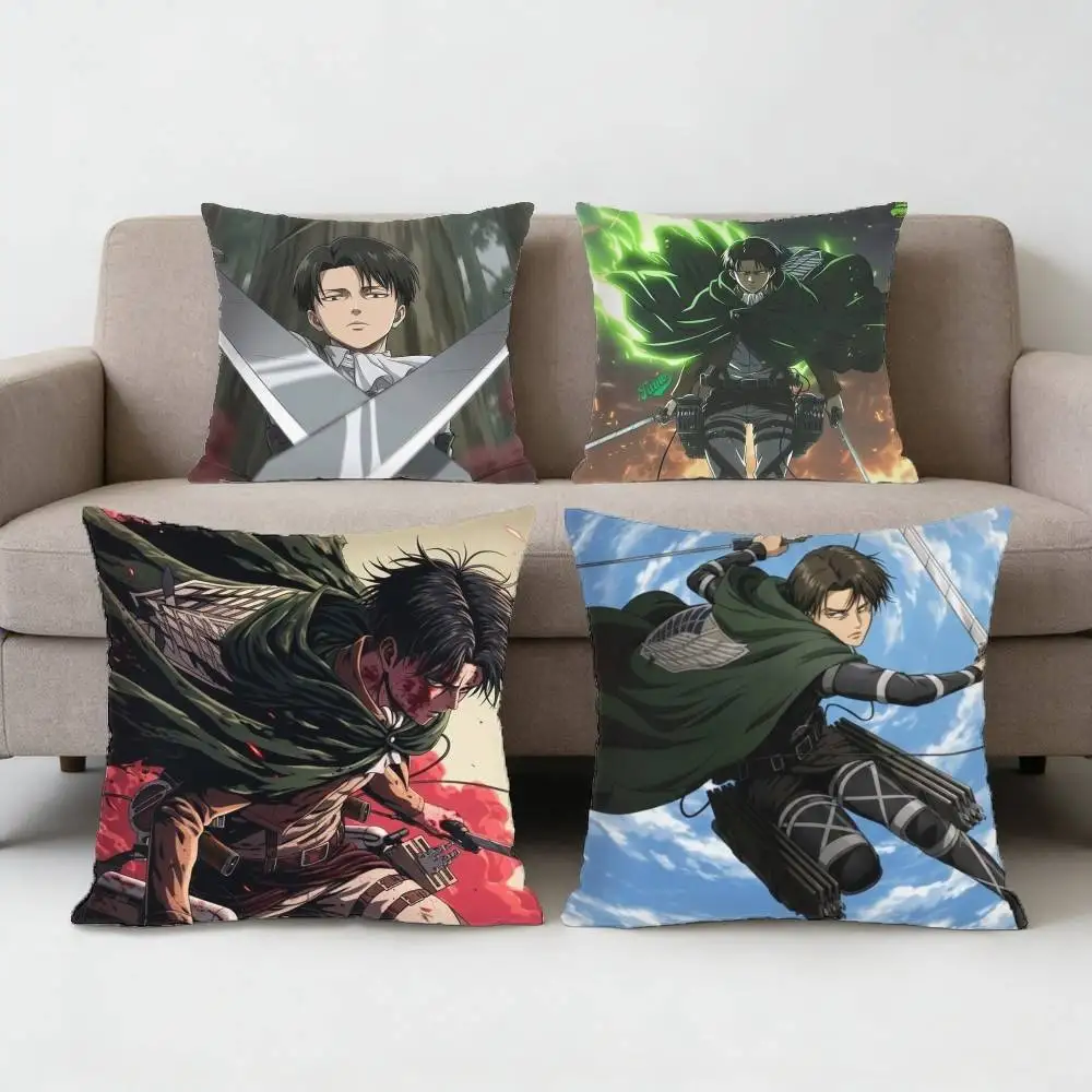 Attack on Titan Levi Ackerman Pillow Case for Sofa Living Room Home office Decor Protective Cover