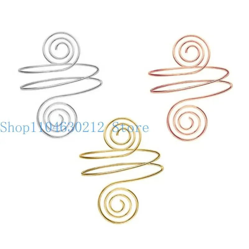 

652F Simple Filigreed Arm Chain Armlet Coils Armband Open Bangle for Beach