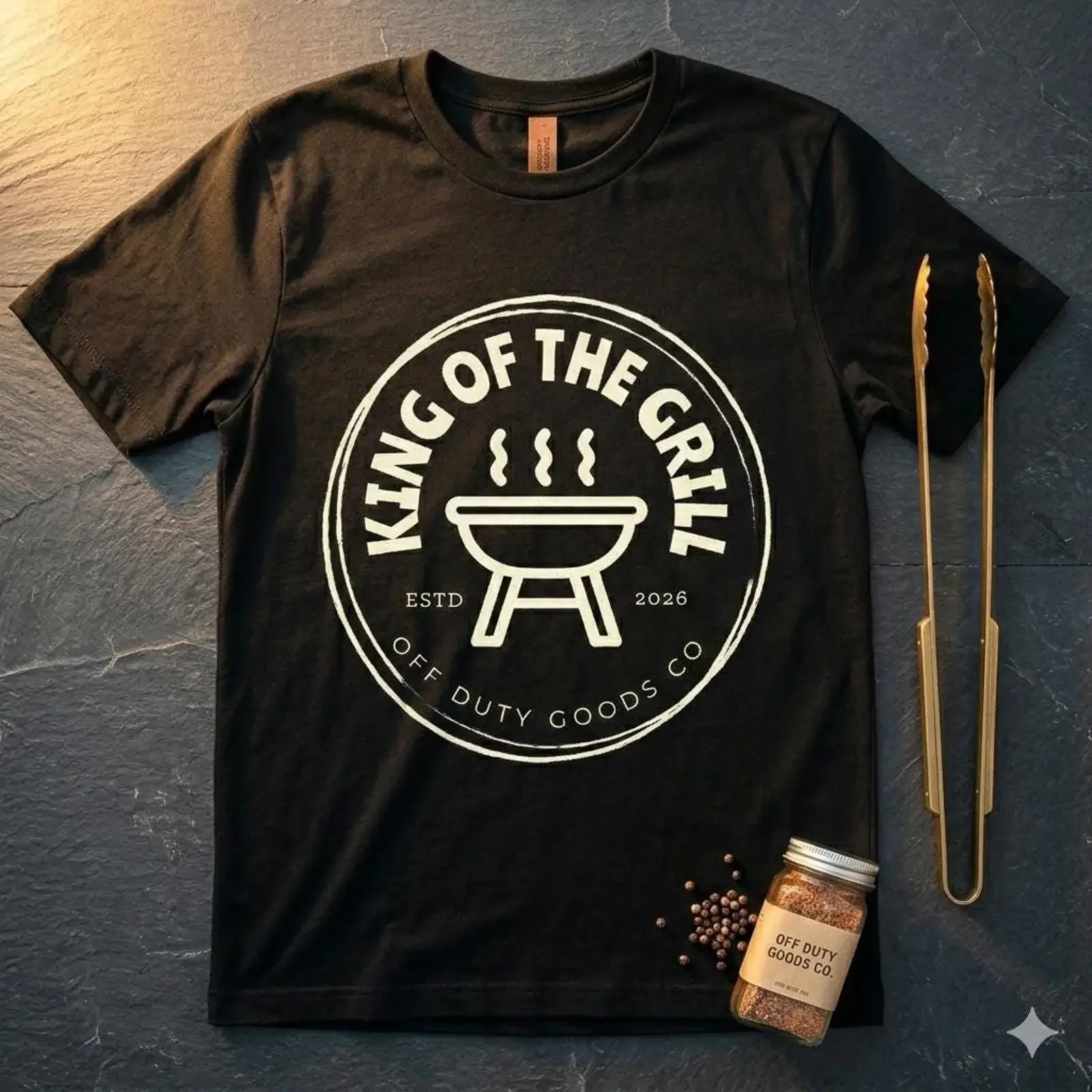 Vintage King of the Grill T Shirt Retro BBQ Pitmaster Backyard Cooking Apparel vintage Washed designer clothes Stretched