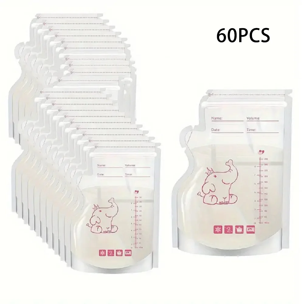 30/60 Pack 250 ml BPA Gratis Melk Opbergzakken Veilige Moedermelk en Babyvoeding Diepvrieszakken voor Gemakkelijk Voeden