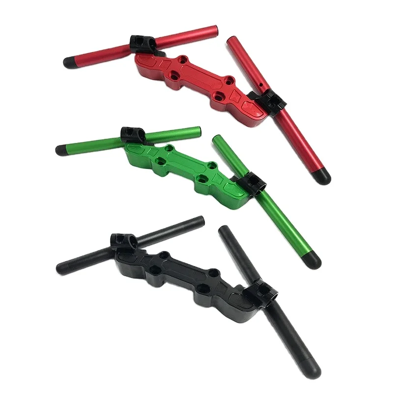 Provide Custom Motorcycle Accessories Services High Quality Custom CNC Aluminum Adjustable Handlebars Handle Bar With Clamp Kit