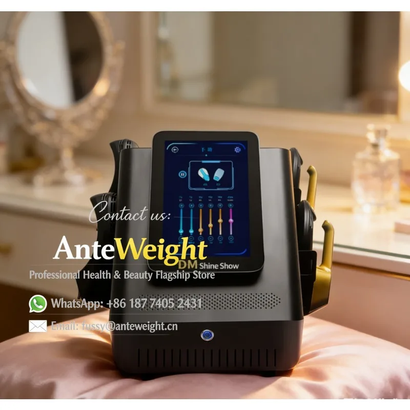 EMS 4-Handles Neo Muscle Stimulator Sculpting Device Tesla RF Tech ABS Body Weight Loss Firming Desktop Salon