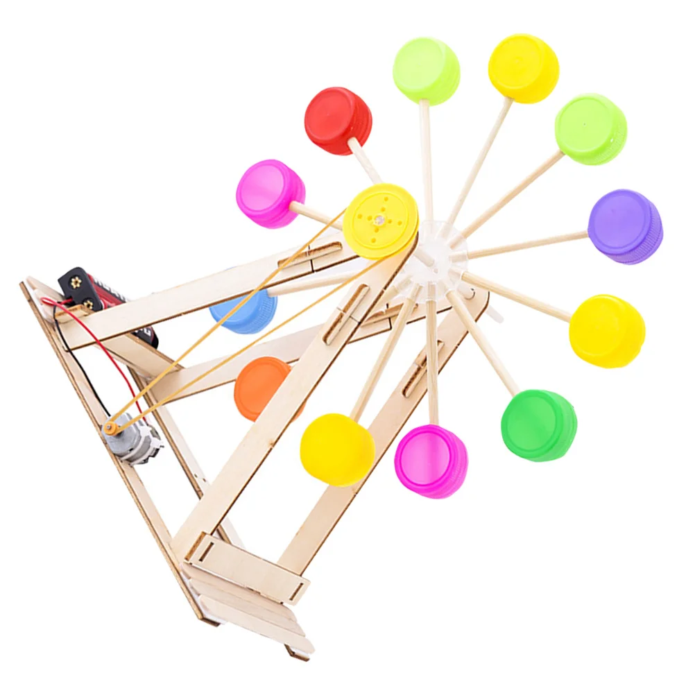 ชุดประกอบชิงช้าสวรรค์ DIY 1 ชุด ชุดประกอบไม้สำหรับเด็ก ชุดประกอบเพื่อการศึกษา ชิงช้าสวรรค์ทำมือสำหรับการทดลองทางวิทยาศาสตร์