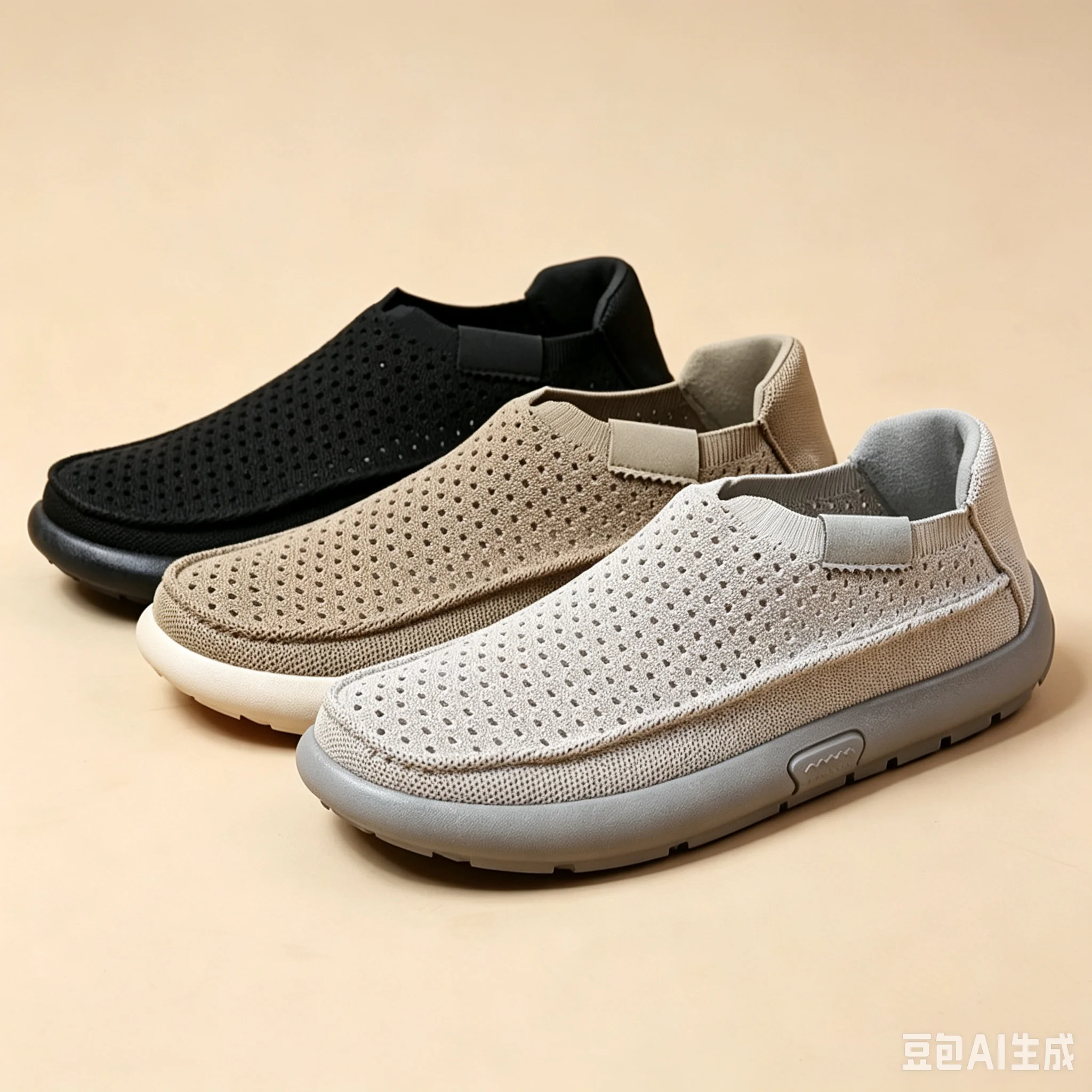 Men Breathable Mesh Slip On Walking Shoes Soft Rubber Non Slip Sole Summer Casual Outdoor Driving Loafers Comfort Flat Footwear