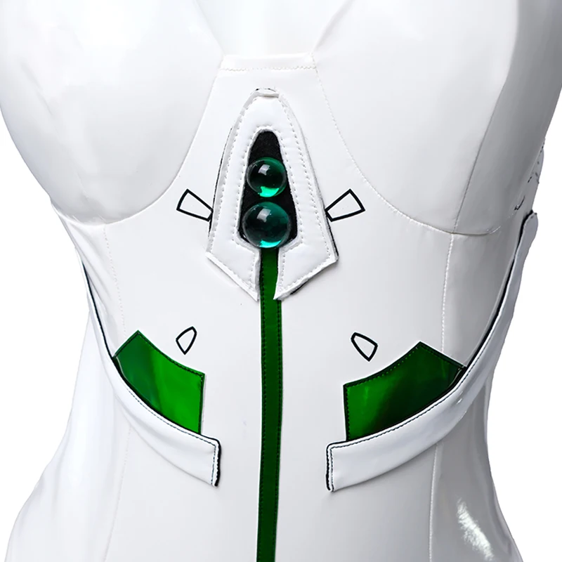 Rolecos Eva Ayanami Rei Cosplay Kostüm mit Socken Ayanami Rei sexy Hase Overall Leder Halloween Outfits Frauen Party Anzug