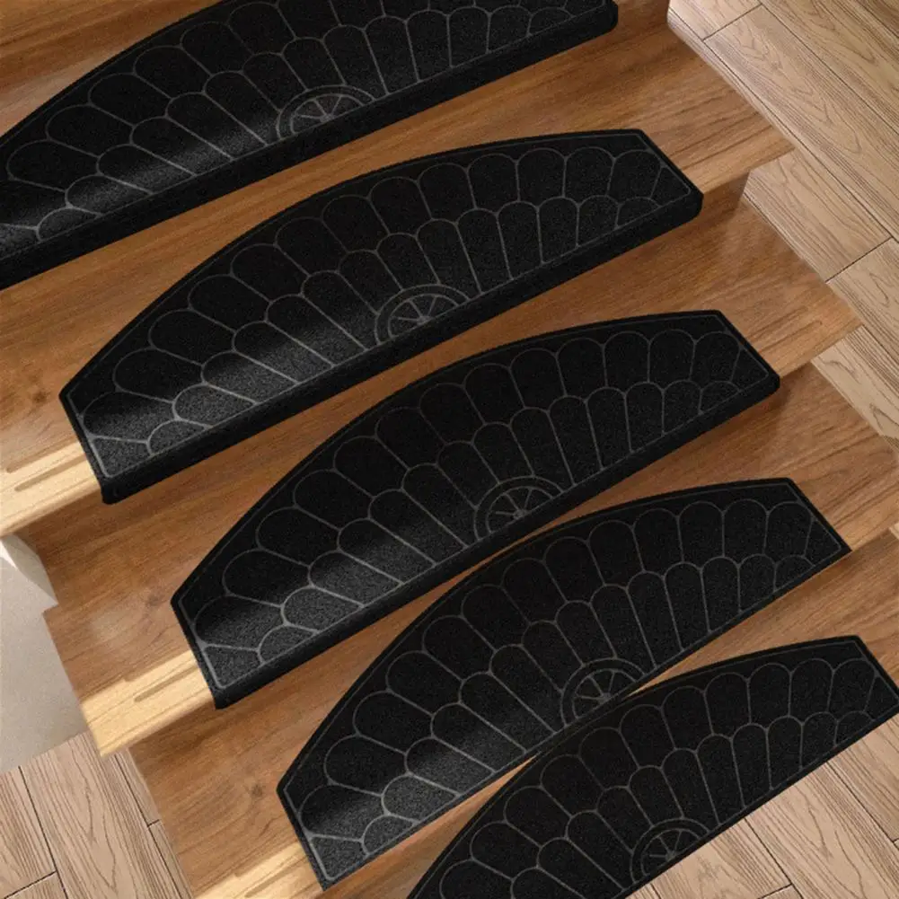 Stair Tread Pad Self-adhesive Stair Treads for Wooden Stairs Soft Safety Grip Strip Peel Stick Carpet Covers Stair Pads