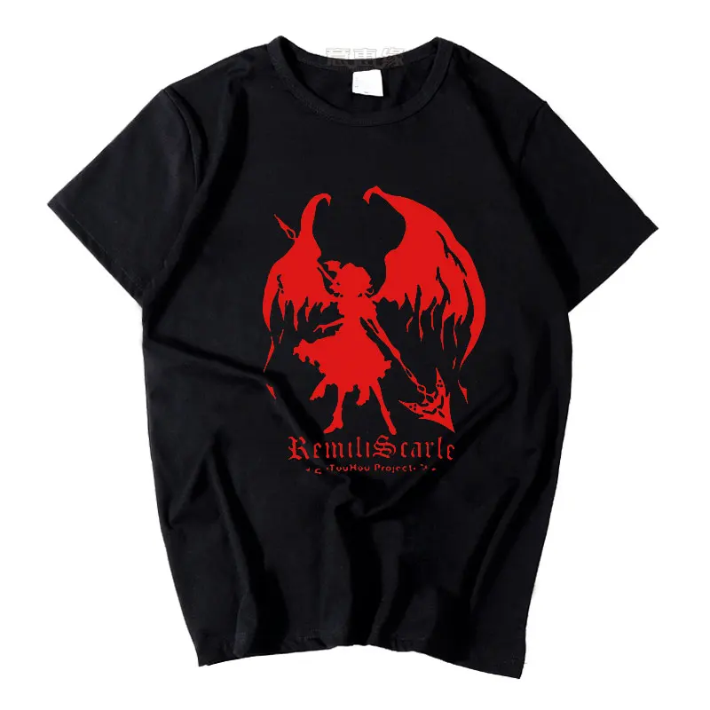 Anime Cirno Remilia Scarlet Men Women T-shirt Touhou Project Cosplay Costume T shirt Summer Daily Casual Short Sleeve Tee Tops