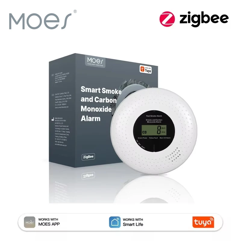 moes-tuya-zigbee-煙・一酸化炭素検知器-2-in-1-スマートcoガスアラーム-85db-サイレン-ホームセキュリティ-アプリ遠隔監視センサー