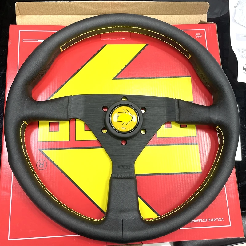 Universal Microfiber Leather Steering Wheel JDM Racing Sports Gaming Steering Wheel 14inch 350mm