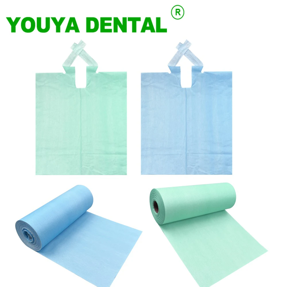 80 Sheets Disposable Dental Bib Chest Towel Dentist Medical Paper Scarf Lacing Bib Wateproof Tattoo Clean Pad Tattoo Accessories