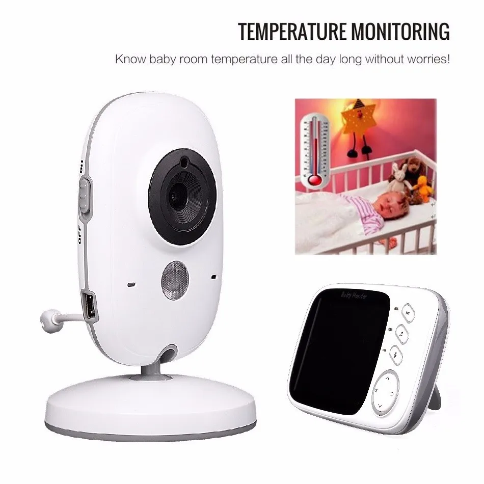 VB603 Video Baby Monitor 2.4G Wireless With 3.2 Inches LCD 2 Way Audio Talk Night Vision Surveillance Security Camera Babysitter