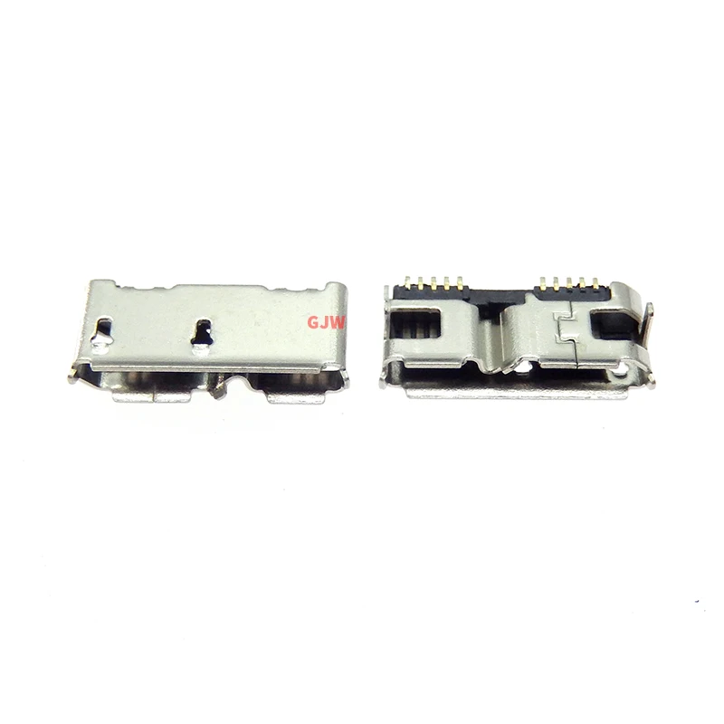 10pcs Micro USB 3.0 B Type DIP Female Socket DIP2 10pin USB Connector for Samsung Mobile Hard Disk Drives Data Interface