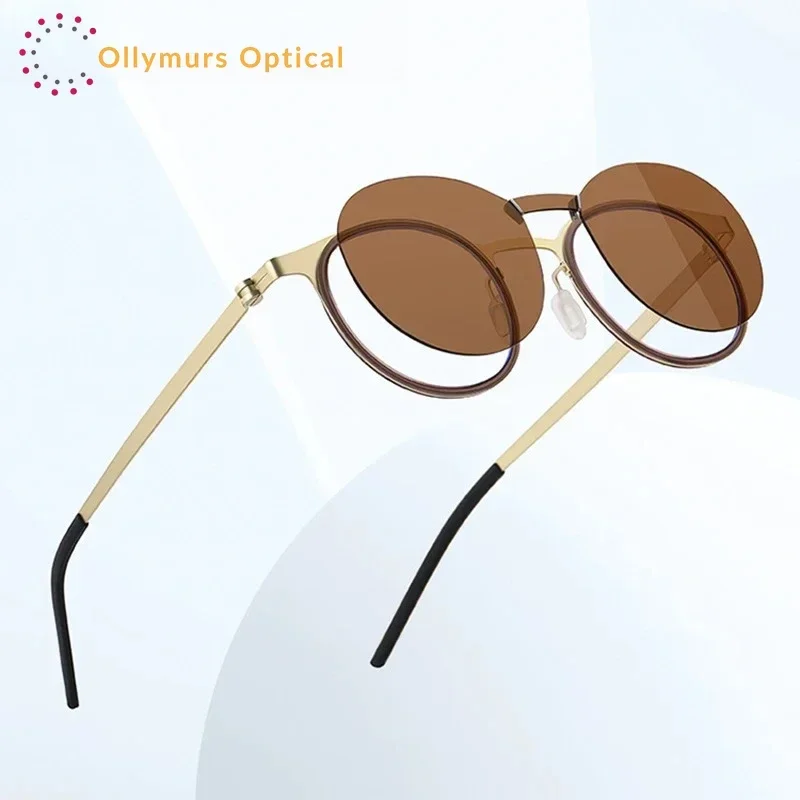 Magnetic Clips On Glasses Eyewear Men and Women Optical Frame with UV400 Polarized Sunglasses Lenses for Prescription Glasses