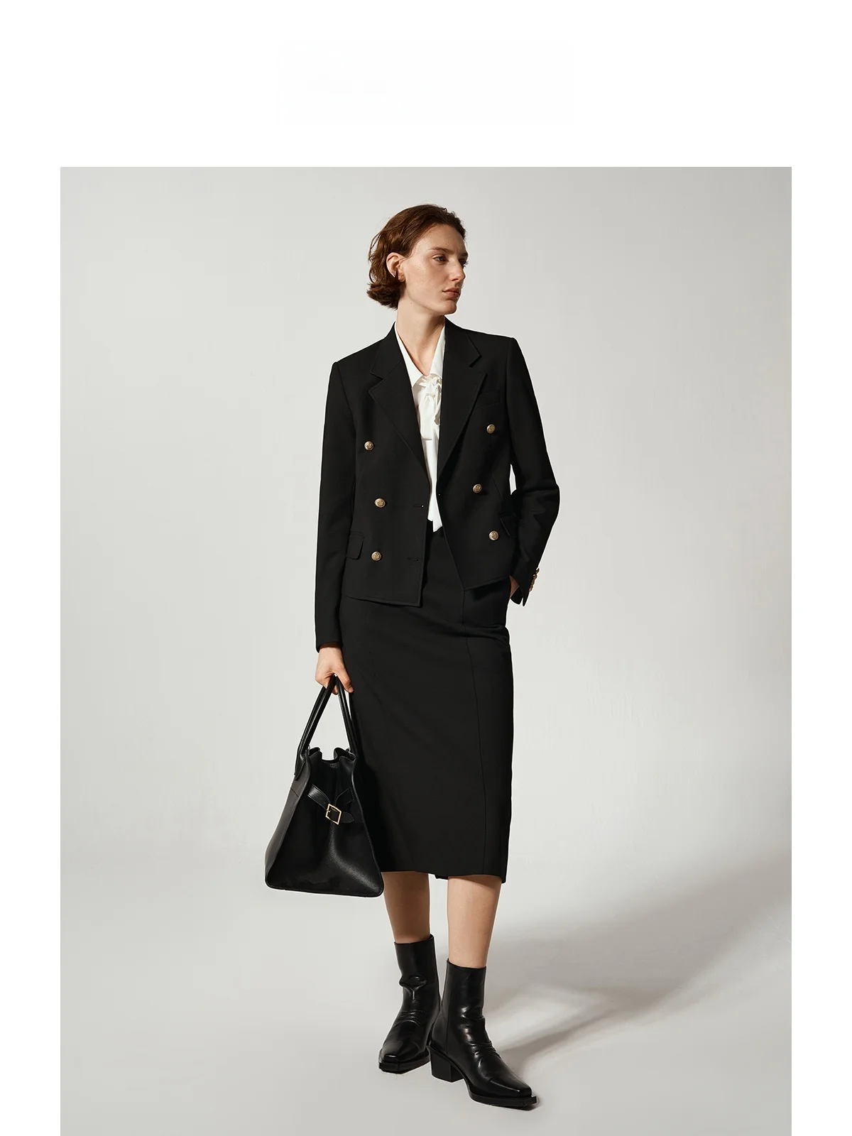 

Bla Double-Breasted Interview Suit Jaet Women's ort Size Commute to Work Profional Field Summer Season Polyester Fabric