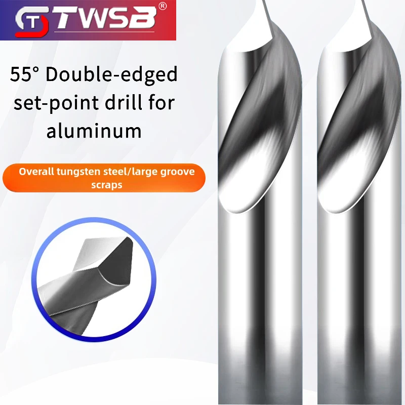 

HRC55° Setting chamfer milling cutter 90° for aluminum 2 flute carbide set point drill for CNC machining