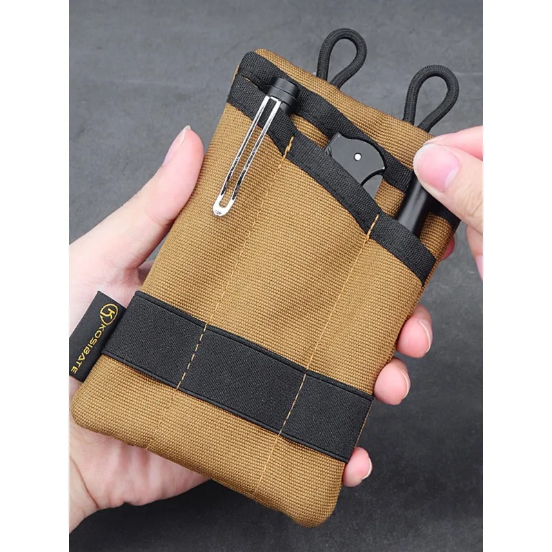 Kosibate Tactical EDC Molle Pouch Mini Wallet Card Key Belt Waist Pack Camping Hiking Hunting Outdoor Coin Purse