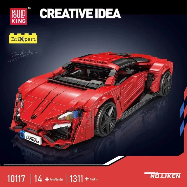 

MOC-10117 Supercar Red Lykens Building Blocks Sport Racing Technical Car Assembly Construction for Adults Toys for Children