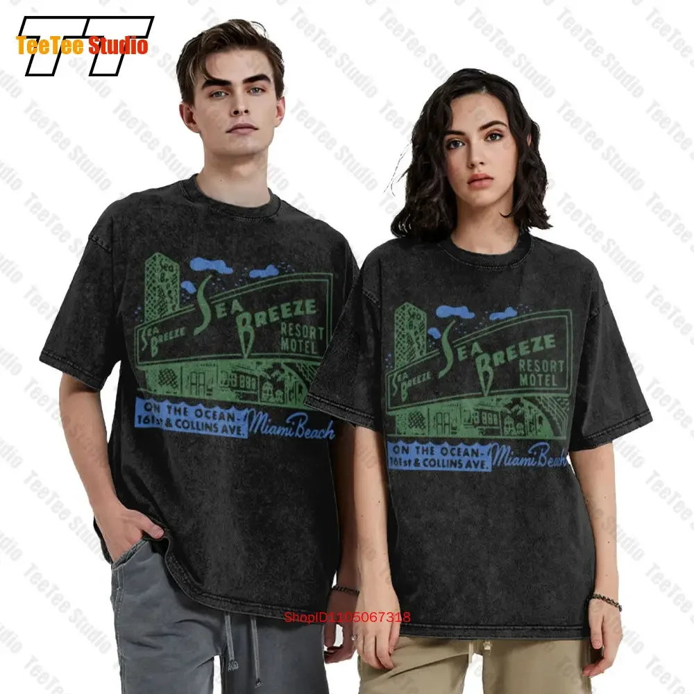 Sea Breeze Resort Motel Miami Beach Fl Vintage Motel Vintage Oversized T-Shirt NSUT