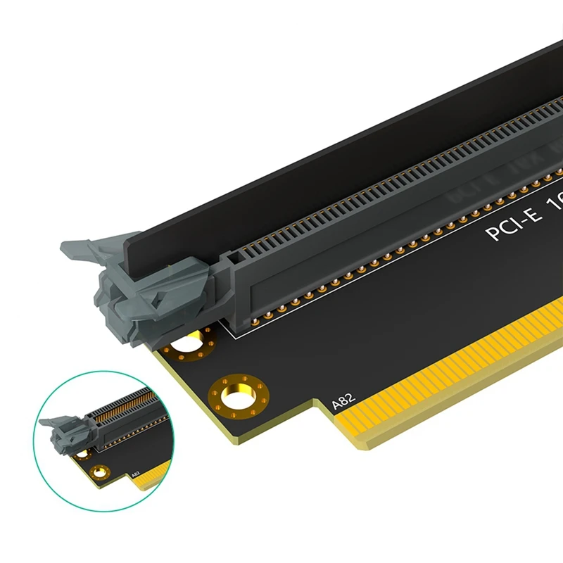 ตัวผู้กับตัวเมียไรเซอร์การ์ด PCI-E 16X 3.0กลับ90องศาสำหรับเซิร์ฟเวอร์2U (ทิศทางการติดตั้งต่อ CPU)