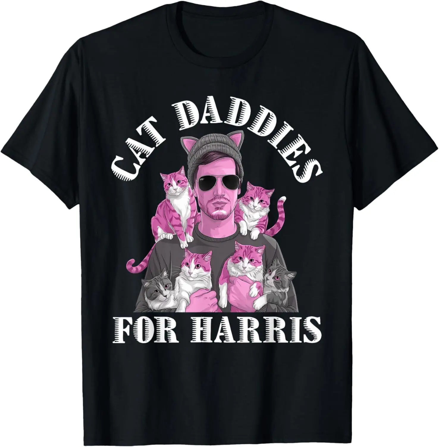 Cat Daddies For Kamala Harris 2024 Childless Cat Lady Harris T-Shirt