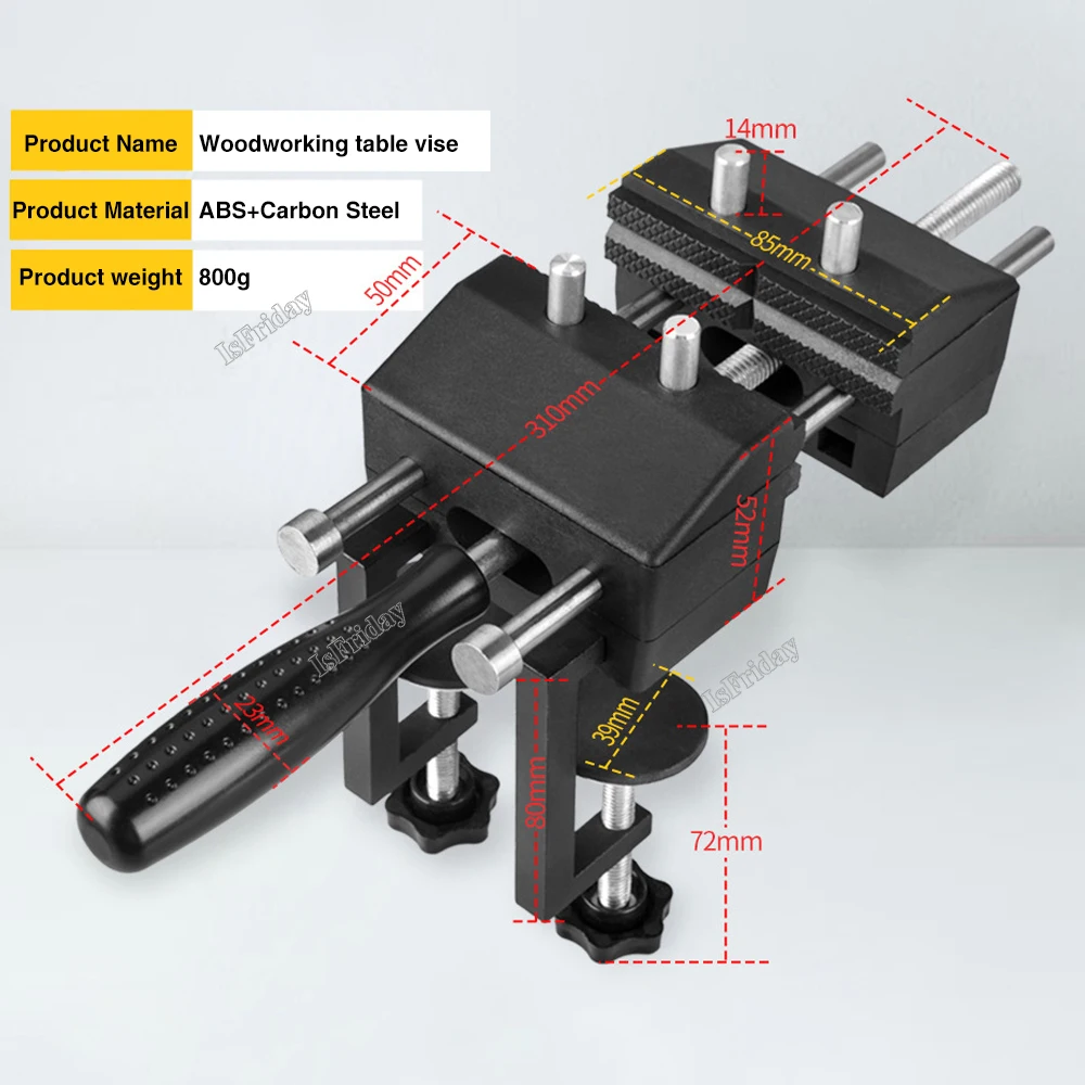 Imagem -06 - Woodworking Bench Vice Pequeno Multi Ângulo Flat Nose Alicçadores Braçadeira de Mesa Braçadeira de Bancada Doméstico