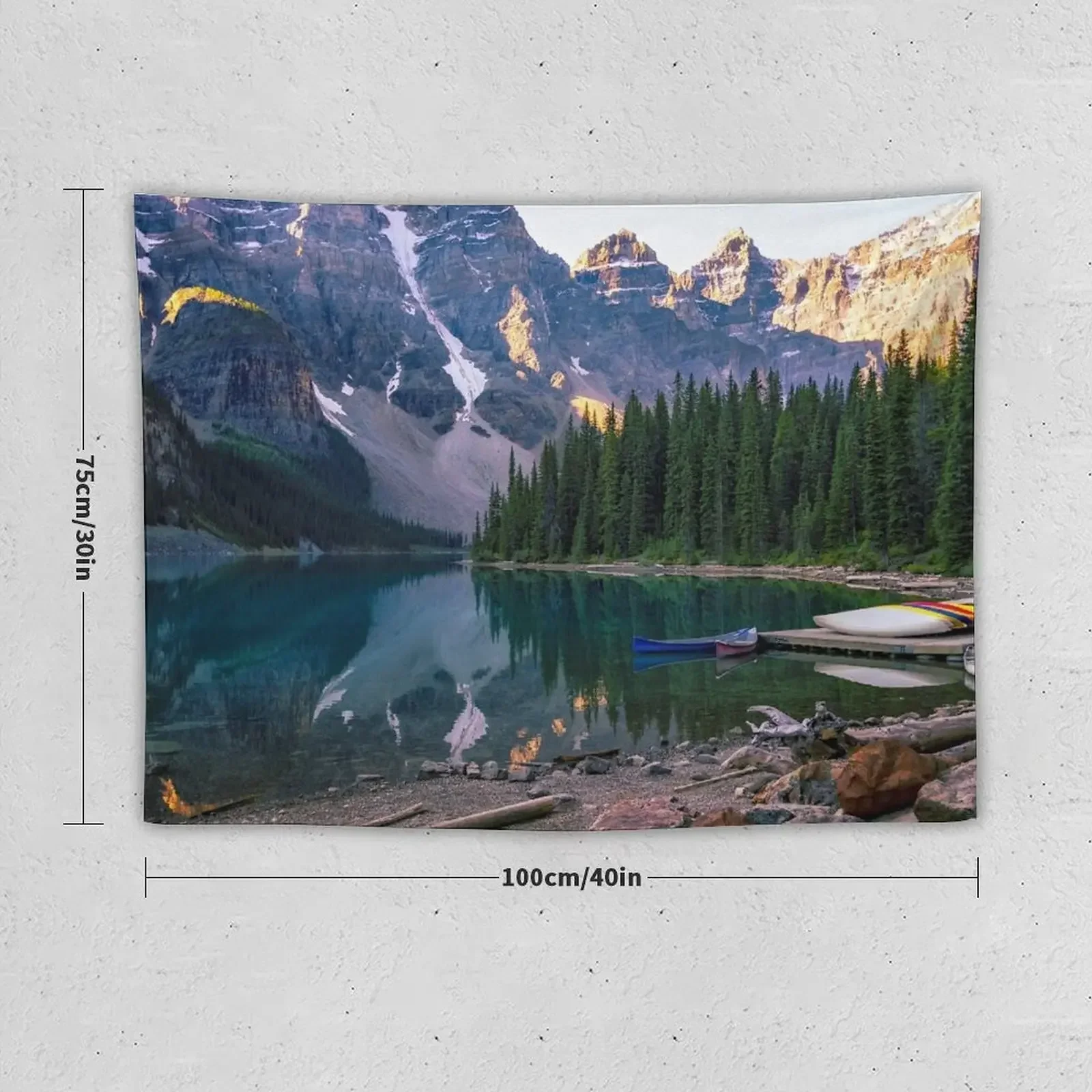 Lake Moraine – Banff National Park, Alberta, Canada Tapestry House Decorations Wall Decoration Items Tapestry