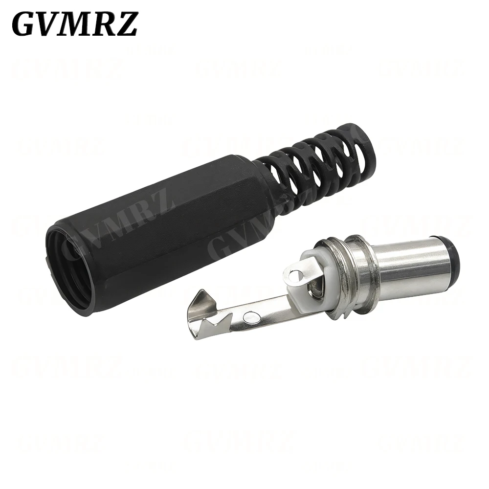 5 أزواج 3A 12 فولت 5.5x2.1 مللي متر البلاستيك ذكر المقابس DC022 تيار مستمر مقبس الطاقة أنثى جاك المسمار الجوز لوحة جبل موصل 5.5*2.5 مللي متر #3