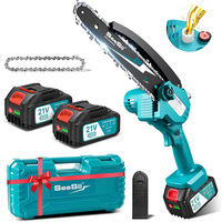 Seesii Mini 8'' Cordless Electric Chainsaw Wood Cutter Pruning Garden Power Tools w/Lubrication Injector For Makita 18V Battery