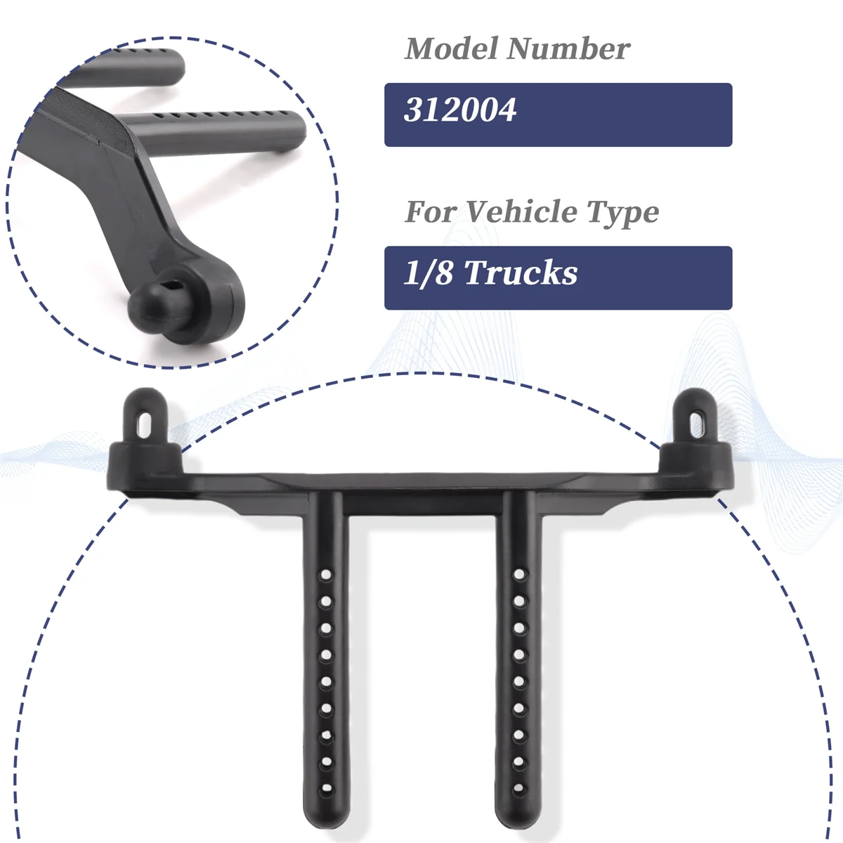 Y15APlastic Shell Bracket for 1/8 HPI Racing Savage XL FLUX Torland BRUSHLESS Truck Rc Car Parts