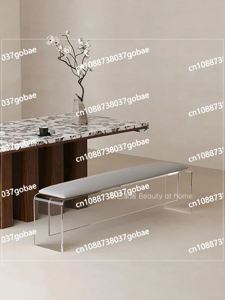 ZK home acrylic bench dining chair door shoe change bench bedside stool light luxury home decoration accessories