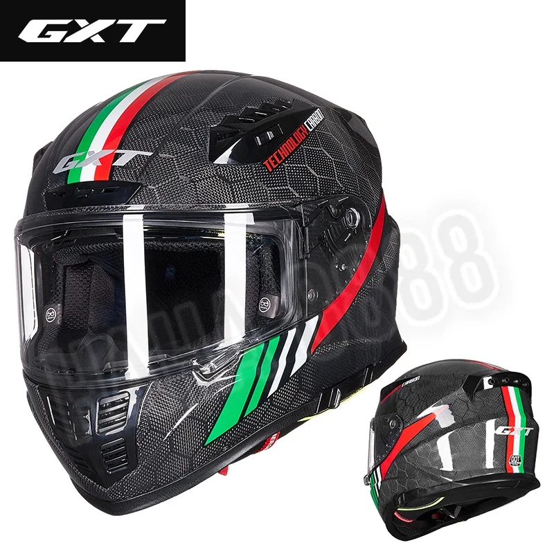 GXT Full Face Motorcycle Helmet Fiberglass Breathable Off-road Motorcycle Professional Retro Helmet Motocross Safety Helmet