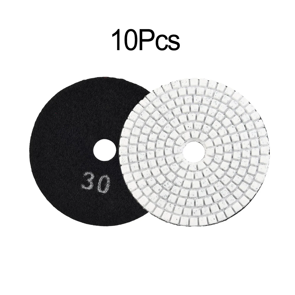 4 Inch Diamond Polishing Pads Wet Dry Diamond Polishing Mat For Granite Stone Concrete Marble Polishing Use Grinding Discs Set