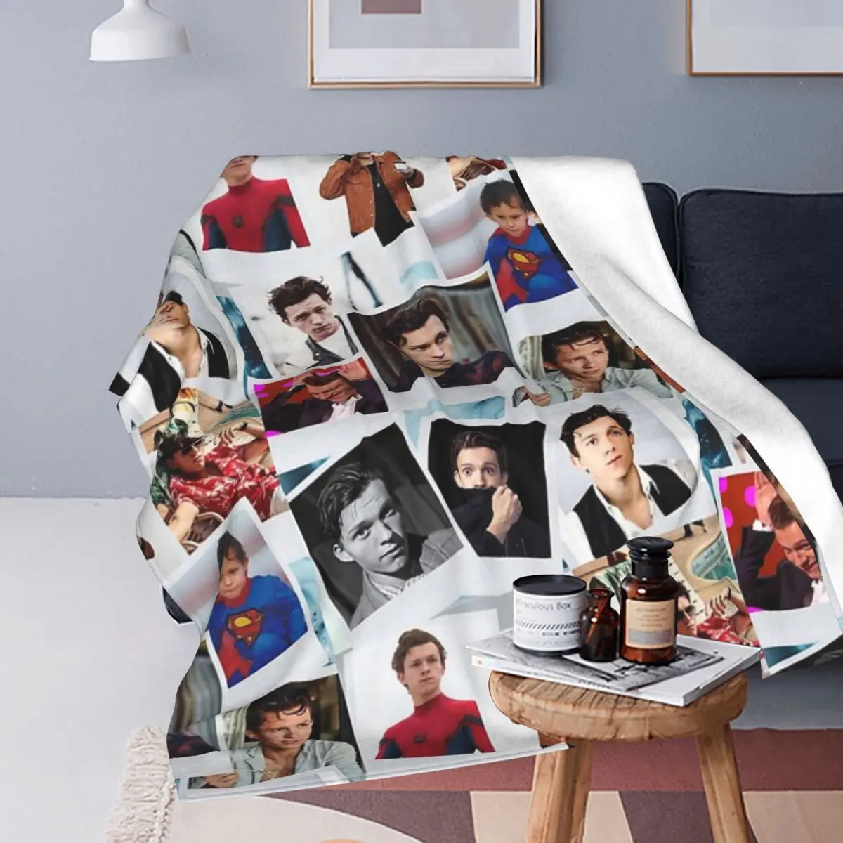 Tom Holland Blanket Fleece Sofa Throw Blanket Super Soft Throw Blankets for Couch Bedding Travel Throws Bedspread Quilt